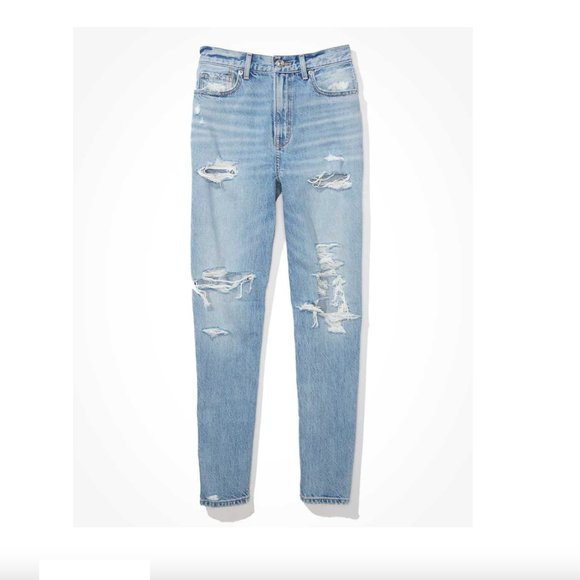 NWT AE Ripped Mom Jean - Picture 2 of 10